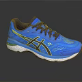 Blue Running Sneakers With Mesh Upper Lace Up Design And White Sole