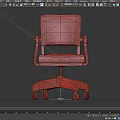 Green Single Office Chair With Armrests And Silver Metal Frame On Wheels