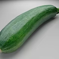 Fresh Long Green Zucchini Vegetable with Smooth Dark Green Ripe Organic Skin