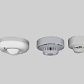 White Ceiling Mounted Fire Safety Devices with Smoke Detection Sensors and Alarm Indicators