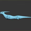 Blue Aquatic Dinosaur Toy Figure With Smooth Texture And Fins