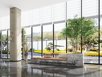 Lobby Sitting Area 3d model