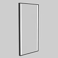 Modern Black Framed Tall Rectangular Mirror With Sleek Design And LED Light