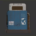 Blue Computer Server With White Top And Cooling Fan For Office Data Use