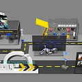 Motorcycle Exhibition Area Display Booth With Model And Interactive Showcase Elements