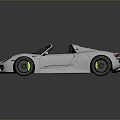 White Luxury Convertible Sports Car With Open Top Sleek Design And Black Wheels