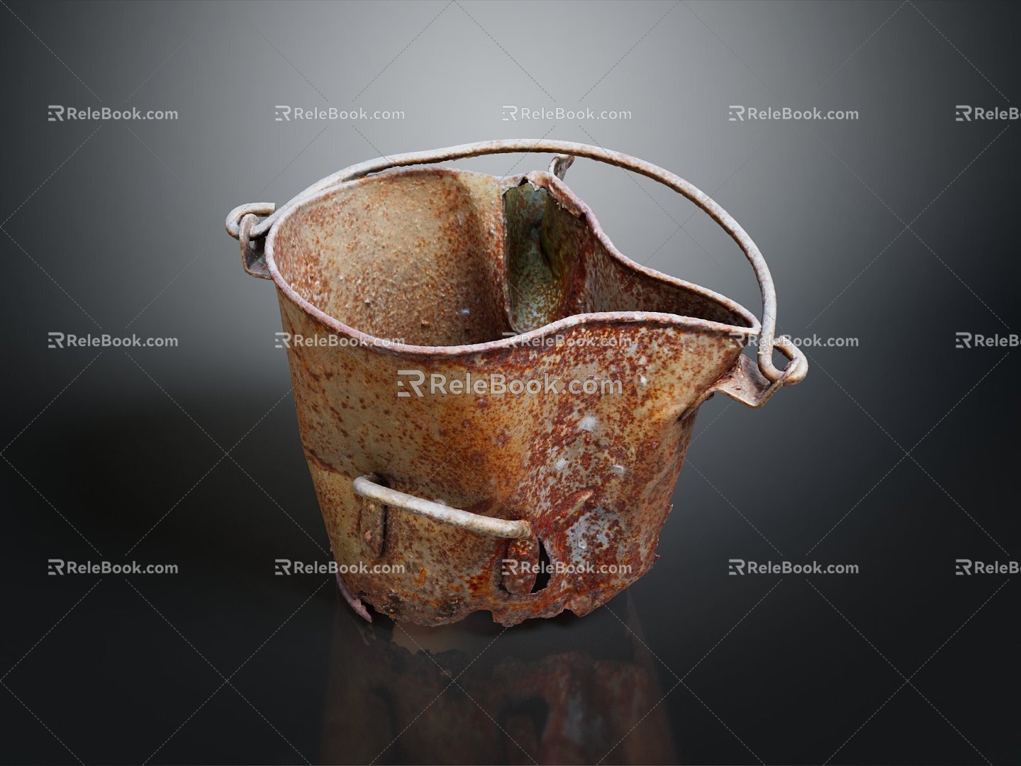 Modern bucket iron bucket mud bucket cement bucket 3d model