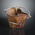 Modern bucket iron bucket mud bucket cement bucket 3d model