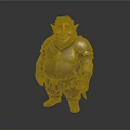 3D Rendered Fantasy Dwarf Character Smiling Wearing Leather Armor And Holding Dagger