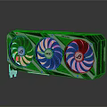 High Performance Gaming Graphics Card With Three Fans And RGB Lighting