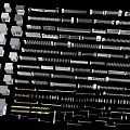 Various Road Facilities Including Guardrail Components Traffic Sign Poles And Street Lamp Posts