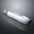 Car Exhaust Pipe With Silver Metallic Finish And Automotive Design Features