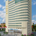 China State Construction Tall Modern Office Building With Glass Curtain Walls Flags And Street View