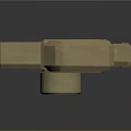 Ancient Weapon Sword Featuring Golden Hilt And Green Purple Blade Details