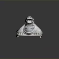 Intricate Dragon Turtle Stone Carving With Open Mouth And Scaled Body