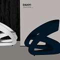 Modern Single Chair With Unique Curved Design In Light And Dark Colors