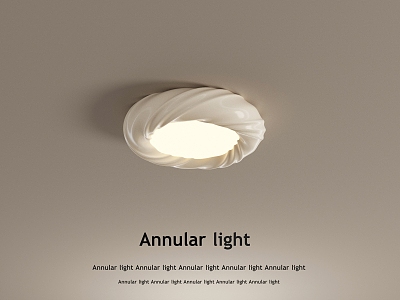 Cream wind ceiling lamp 3d model