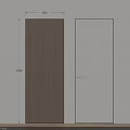 Sleek Modern Hinged Doors With Brown Wooden And White Panel Minimalist Design