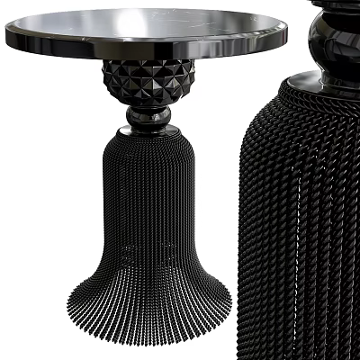Sleek Modern Round Coffee Table With Black Textured Metal Base And Contemporary Design Features 3d model
