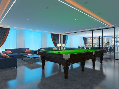 Modern Billiard Room Building Entertainment Room model