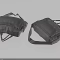 Black Travel Utility Bags with Adjustable Shoulder Straps Top Handles and Sleek Design