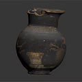 Ancient Greek Vase With Figural Design Geometric Patterns And Traditional Terracotta Craftsmanship