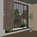 New Chinese-style roller shutter blinds 3d model