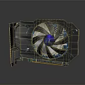High Performance Graphics Card With Blue LED Cooling Fan And Heat Sink Design