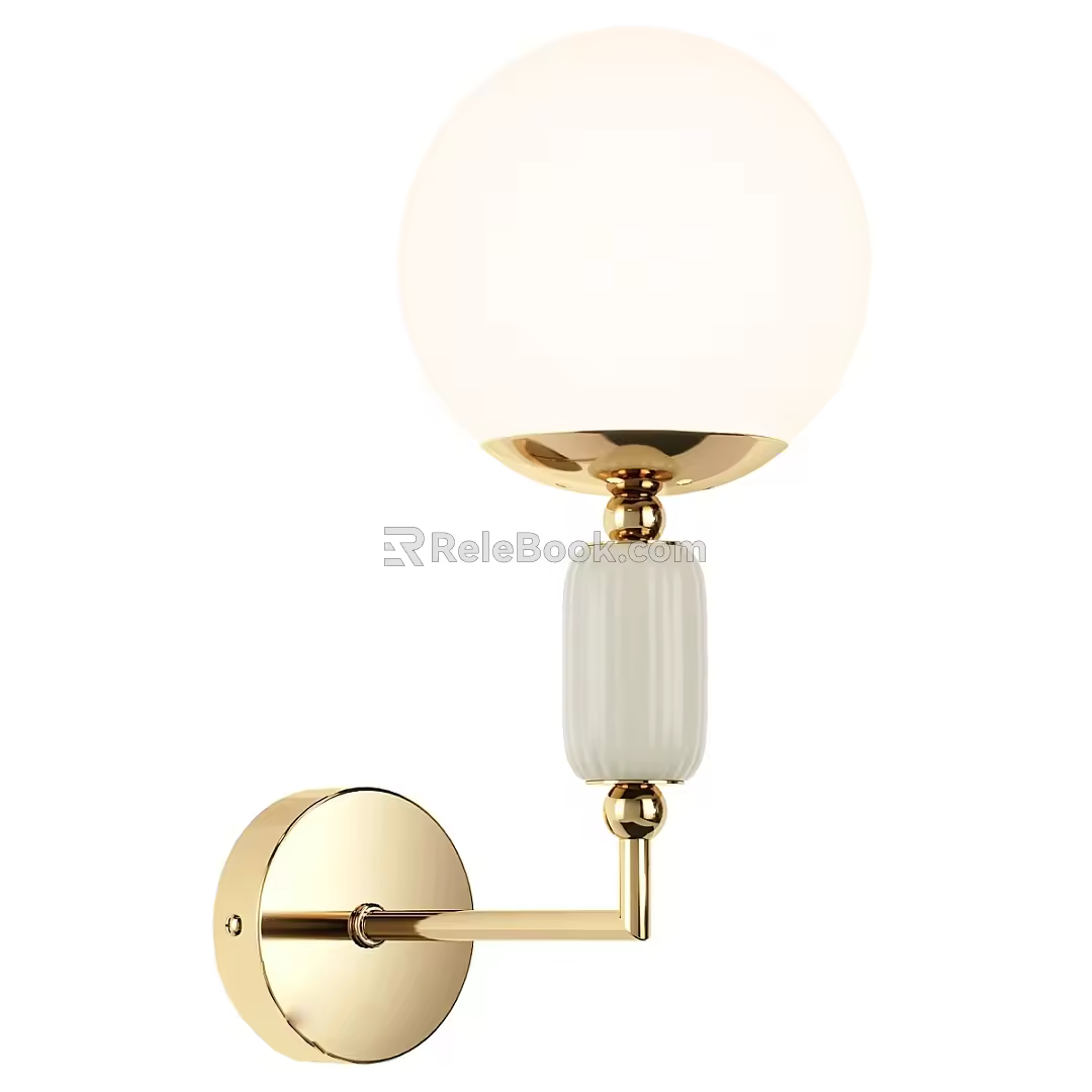 Simple Light Luxury Wall Lamp 3d model