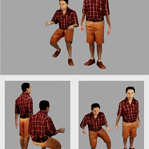 modern man character 3d model