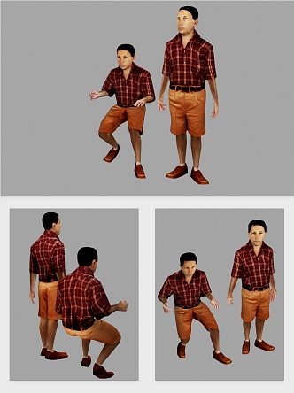 modern man character 3d model