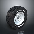 Durable Off Road Car Tire with Silver Alloy Wheel Rim and BFGoodrich All Terrain TA