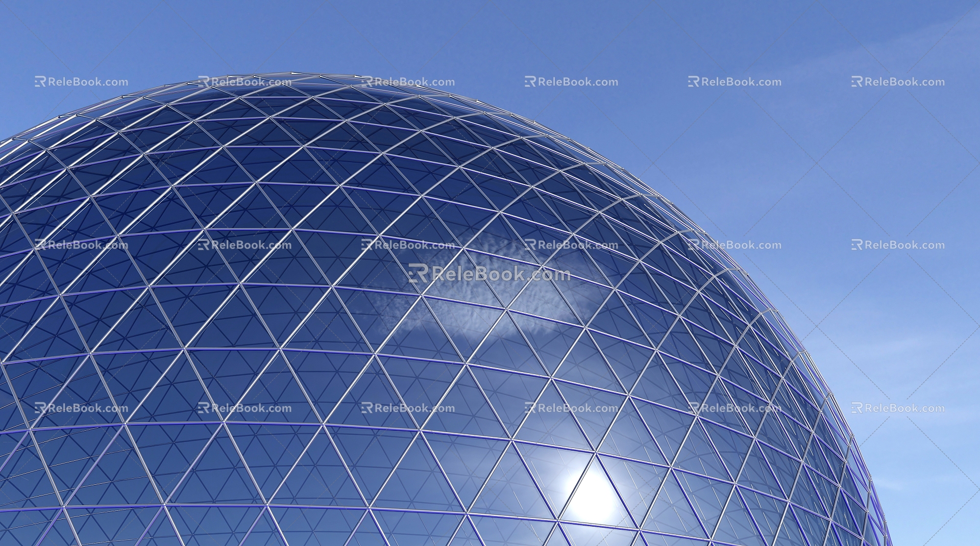 Modern Architecture Spherical Glass Construction Enterprise Commercial 3d model