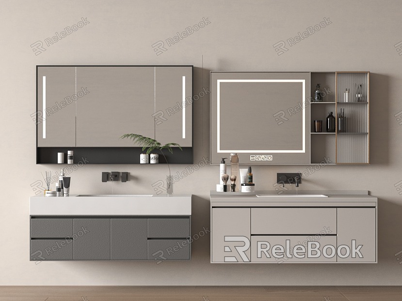 Modern bathroom cabinet model