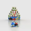 Angry Birds Themed Multi Layer Tower Play Equipment With Slingshot And Colorful Mat