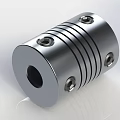 Metal Mechanical Coupling Part With Threaded Holes And Grooved Design Industrial Engineering Component 3d model