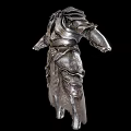 Ancient Metallic Armor With Layered Plates And Ornate Belt Accents