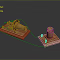 Vintage Scientific Experiment Equipment With Wooden Bases And Connected Wires