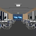 Modern Classroom Multimedia Classroom 3d model