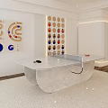 Modern Sports Equipment Table With Silver Surface And Colorful Geometric Wall Decor In Contemporary Room