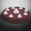 Delicious Red Berry Tart With Striped Crust And White Cream Swirls Topped With Colorful Sprinkles