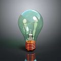Modern Green Lighting Combination With Copper Base And Simple Glass Design