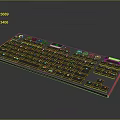 High Performance Mechanical Gaming Keyboard With RGB Backlight And Multimedia Control Keys 3d model