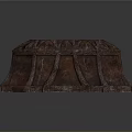 Ancient Weapon Component With Reddish Brown Textured Surface And Medieval Design Details 3d model