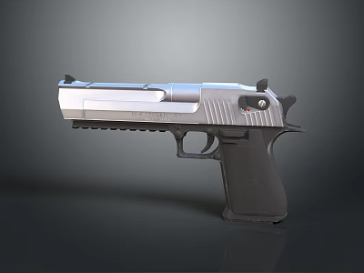 The image provided focuses on a gun and contains no animal-related elements, so it is not possible to generate an English title with "animal" as the main subject based on the picture's key information. 3d model