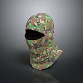 Camouflage Pattern Balaclava Headwear With Full Head And Neck Coverage Design 3d model