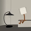 Modern medieval table lamp 3d model