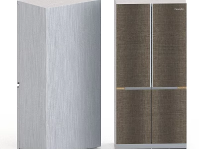 Modern Two Tone Cabinets With Wood Texture And Double Door Design 3d model