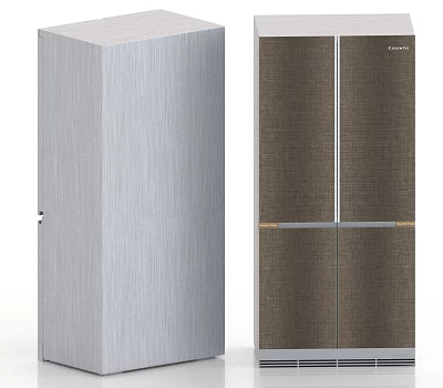 Modern Two Tone Cabinets With Wood Texture And Double Door Design 3d model