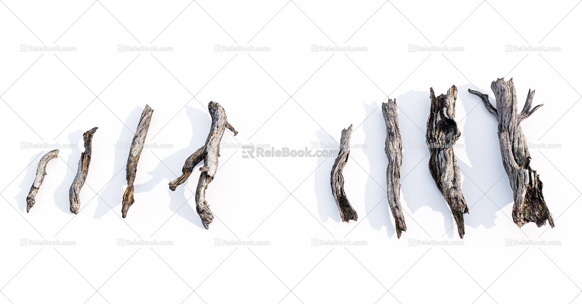 Modern Dead Wood Dead Branch Dead Tree 3d model